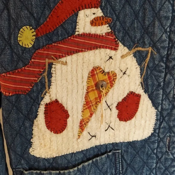 Haiks Denim Jacket Size L Christmas Vintage look. - Picture 7 of 14